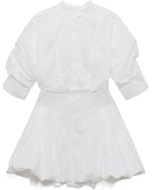 Jonathan Simkhai Effie Cotton Bubble Mini Dress - White