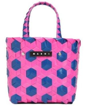 Marni Logo Woven Handbag - Pink