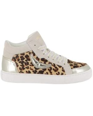 Zadig & Voltaire Leopard-Print Suede Sneakers - White