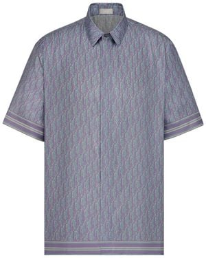 Dior Homme Oblique Pixel Short-Sleeved Shirt - Grey