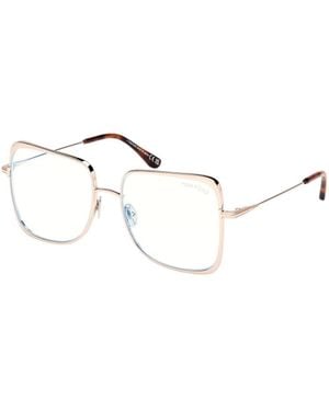 Tom Ford Square-Frame Temple-Tips Glasses - Natural