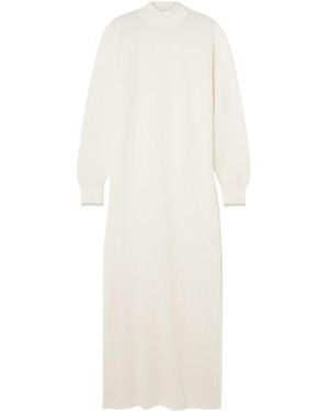Brunello Cucinelli Rib Mid-Length Dress - White
