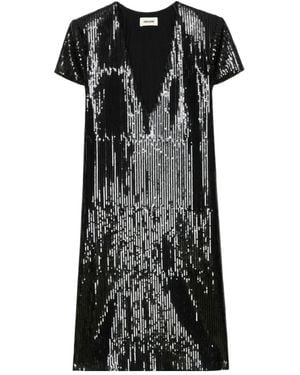 Zadig & Voltaire Rashu Sequin Mini Dress - Black