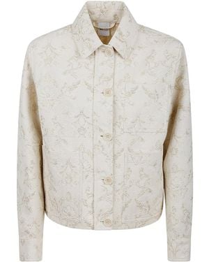 Aspesi Embroidered Graphic Casual Jacket - White