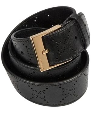 Gucci Belt With Squared Buckle - Black
