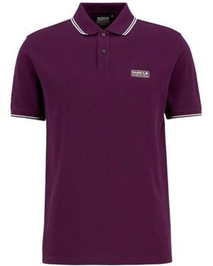 Barbour Short-Sleeved Polo Shirt - Purple