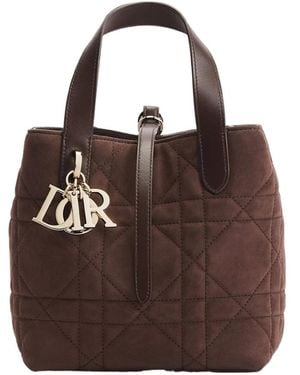 Dior Small Toujours Vertical Tote Bag - Brown