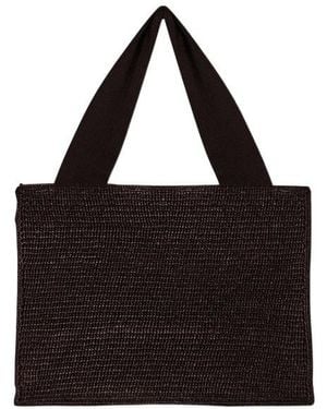 The Row Loretta Rafia Bag - Black