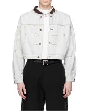 Adererror Long Sleeve Denim Jacket - White