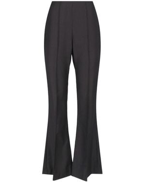 Frankie Shop High-Waisted Slightly Flared Casual Trousers - Grey