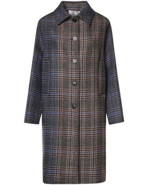 Ottod'Ame Ottod'Ame Checked Button-Front Coat - Gray
