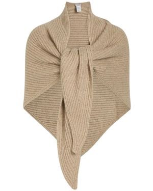 Brunello Cucinelli Lamé Cashmere-Blend Stole Scarf - Natural
