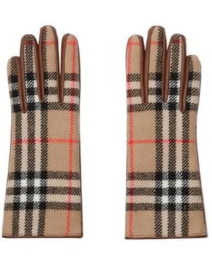 Burberry Check Wool Gloves - Multicolour