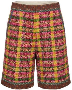 Gucci Checked Tweed Shorts - Red
