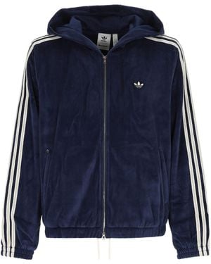 adidas X Wales Bonner Velour Zipped Track Jacket - Blue