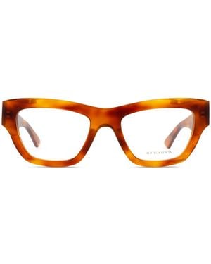 Bottega Veneta Eyewear Rectangular Frame Glasses - Orange