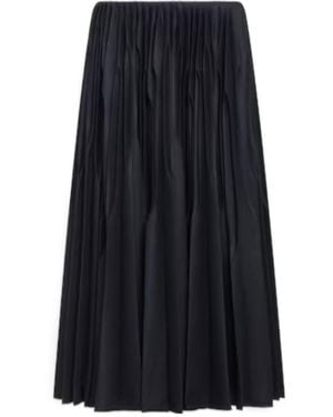 Alaïa Alaïa Pleated Midi Skirt - Blue