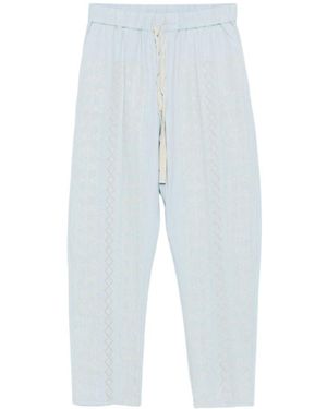 Semicouture Buddy Embroidered Pants - Blue