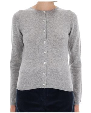 Aspesi Long Sleeve Crewneck Cardigan - Grey