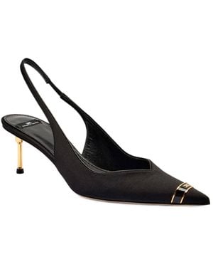 Elisabetta Franchi Pointed-Toe High-Heeled Sandals - Black