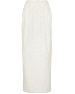 Posse Pleated Midi Skirt - White