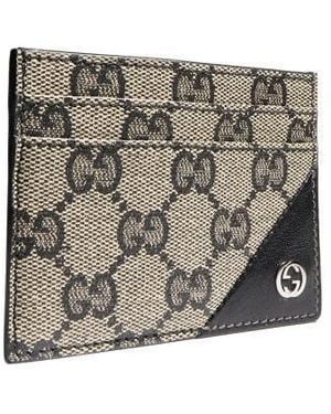 Gucci Card Case Wallet With Interlocking G - Grey