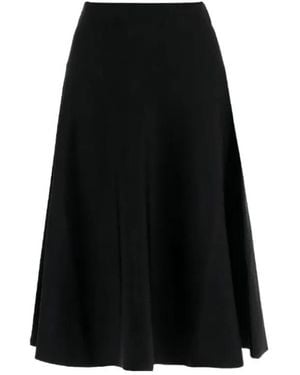 The Row Harley Mid-Rise Midi Skirt - Black