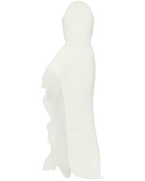 Maticevski Bridal Epitome Tulle-Trimmed Crepe Gown - White