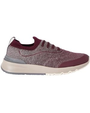 Brunello Cucinelli Knitted Low Top Trainers - Purple