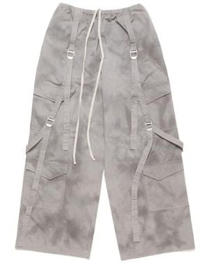 Acne Studios Buckle Detailed Trousers - Grey