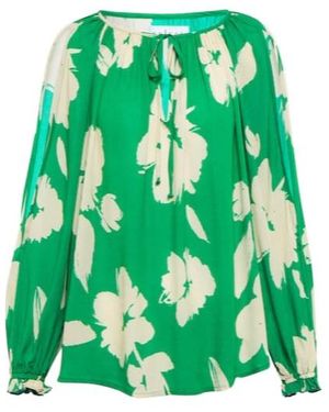 Velvet By Graham & Spencer Vikki Printed Blouse - Green