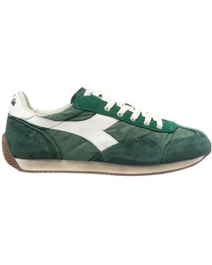 Diadora Suede-Panelled Sneakers - Green