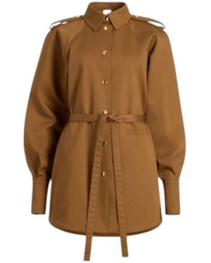 Patou Belted Shirt - Brown