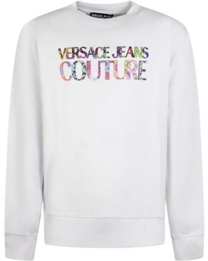 Versace Jeans Couture Couture Logo-Printed Crewneck Sweatshirt - White