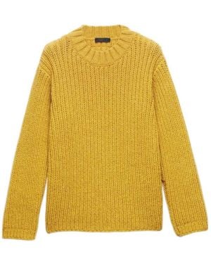 Prada Shetland Wool Crew-Neck Jumper - Yellow