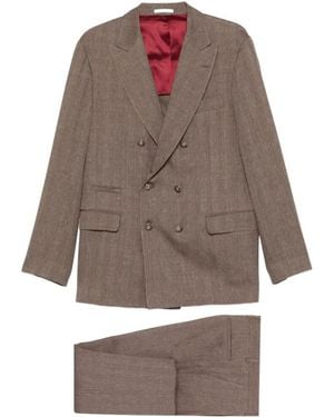 Brunello Cucinelli Double-Breasted Suit - Brown