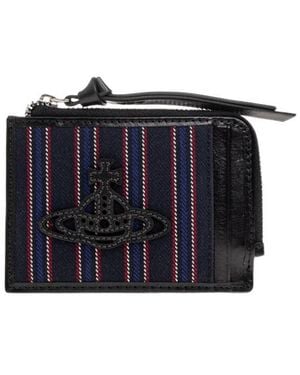 Vivienne Westwood Zip-Around Stripe Wallet - Blue