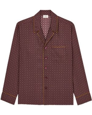 Saint Laurent Pajama-Style Shirt - Purple