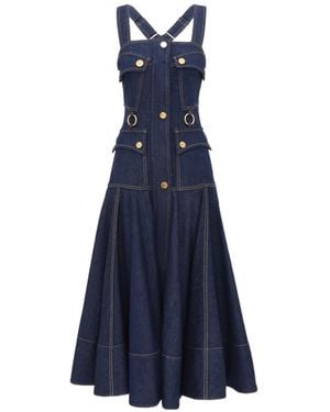 Zimmermann Wide-Strap Dress - Blue