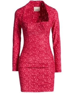 Isabel Marant Slim-Fit Velvet Dress - Red