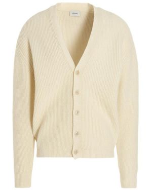 Lemaire Wool Knitted Cardigan - Natural