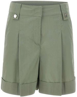 Liu Jo Pleated Turn-Up Shorts - Green