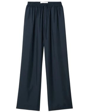 Rohe Wide-Leg Silk Trousers - Blue