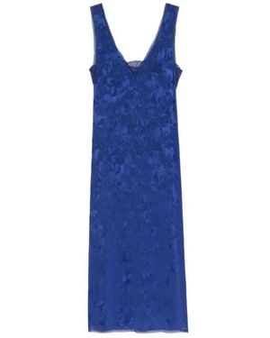 Zadig & Voltaire Lace-Trim Midi Dress - Blue