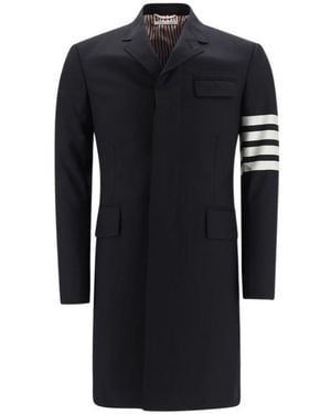 Thom Browne 4-Bar Chesterfield Coat - Blue