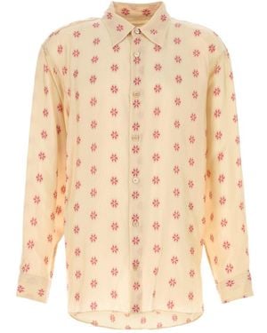 Dries Van Noten Loose Jacquard Shirt - Natural