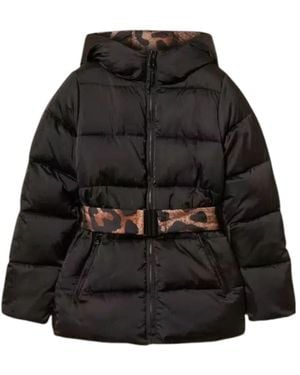 Twinset Puffer Jacket With Reversible Belt - Black
