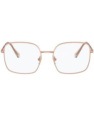 Miu Miu Eyewear Square Frame Glasses - White