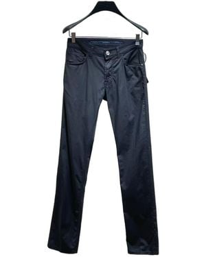 Stefano Ricci Belt Loops Slacks - Blue