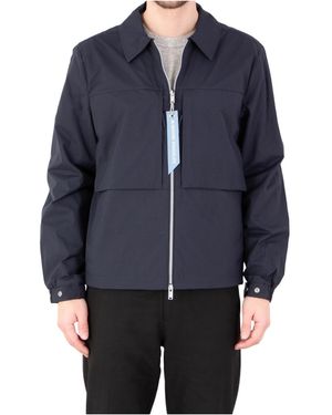 Moose Knuckles Collared Zip-Up Jacket - Blue